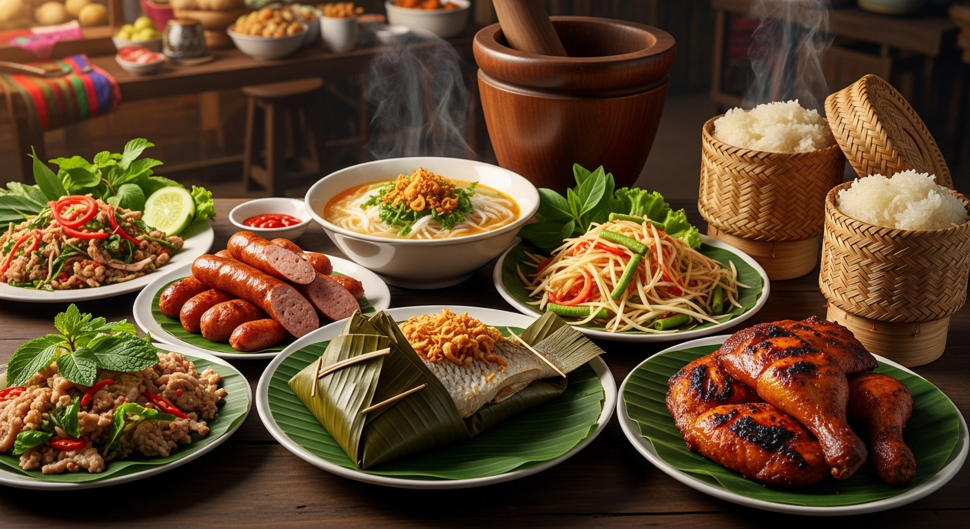 라오스 가면 꼭 먹어야 할 음식 7가지: 라오스 미식 여행의 정수 라오스 가면 꼭 먹어야 할 음식 7가지