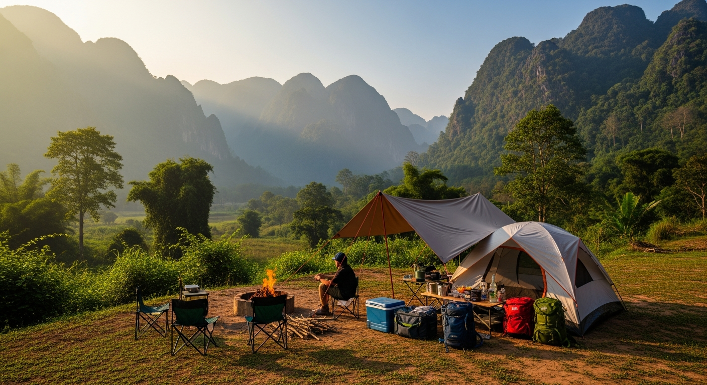 루앙프라방 대다난 캠핑장