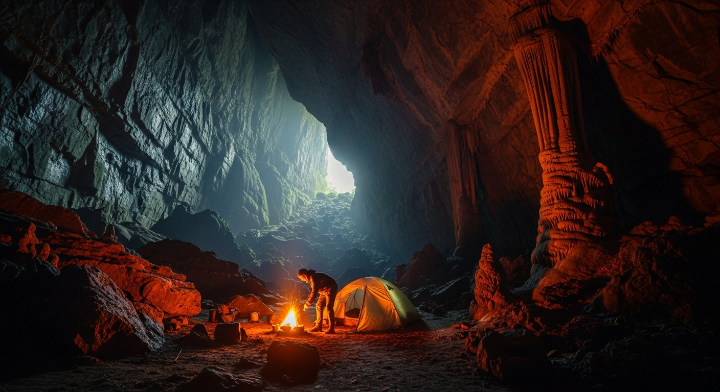 빡우동굴 여행과 캠핑 즐기기