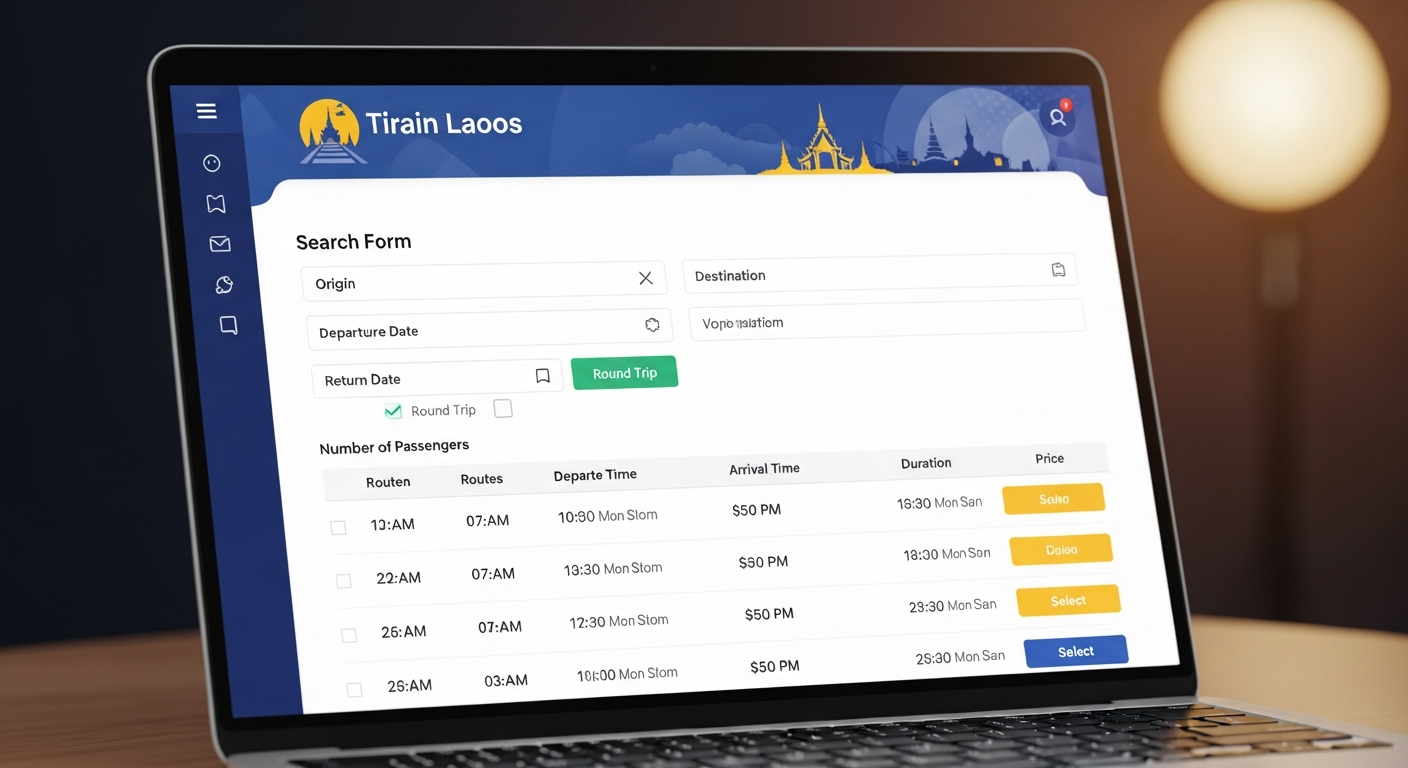 라오스 기차표 온라인 예매 시스템은 없을까요?