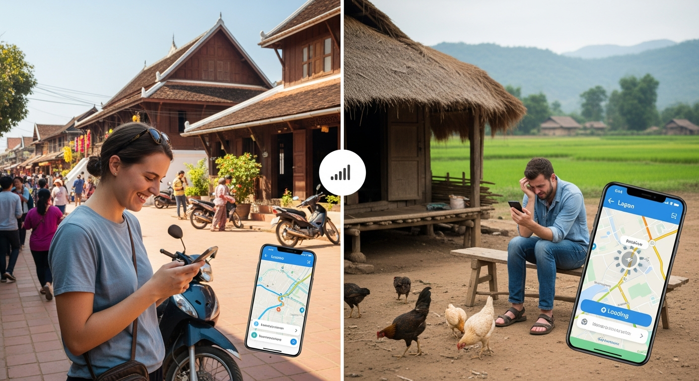 라오스 로밍 속도 차이는?