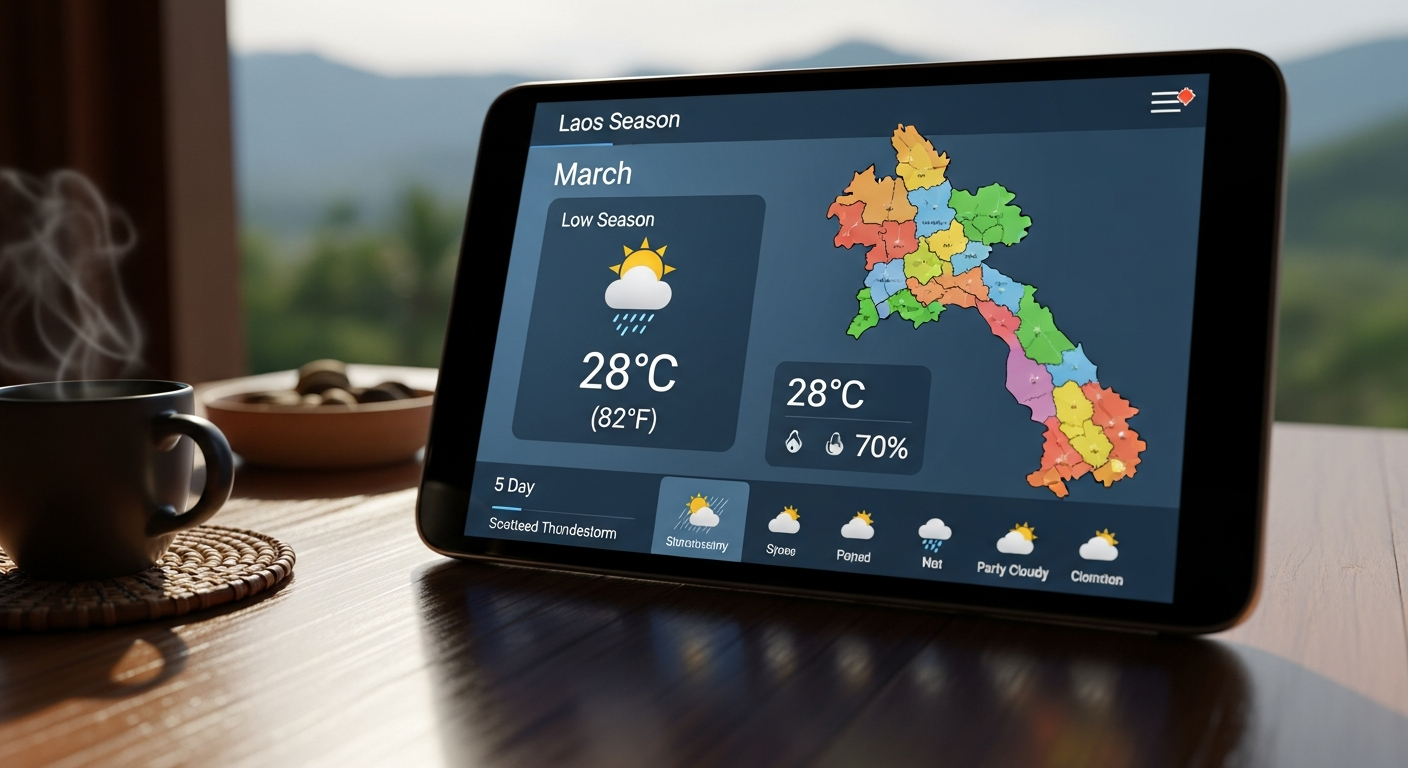 라오스 3월 날씨와 비성수기 예측