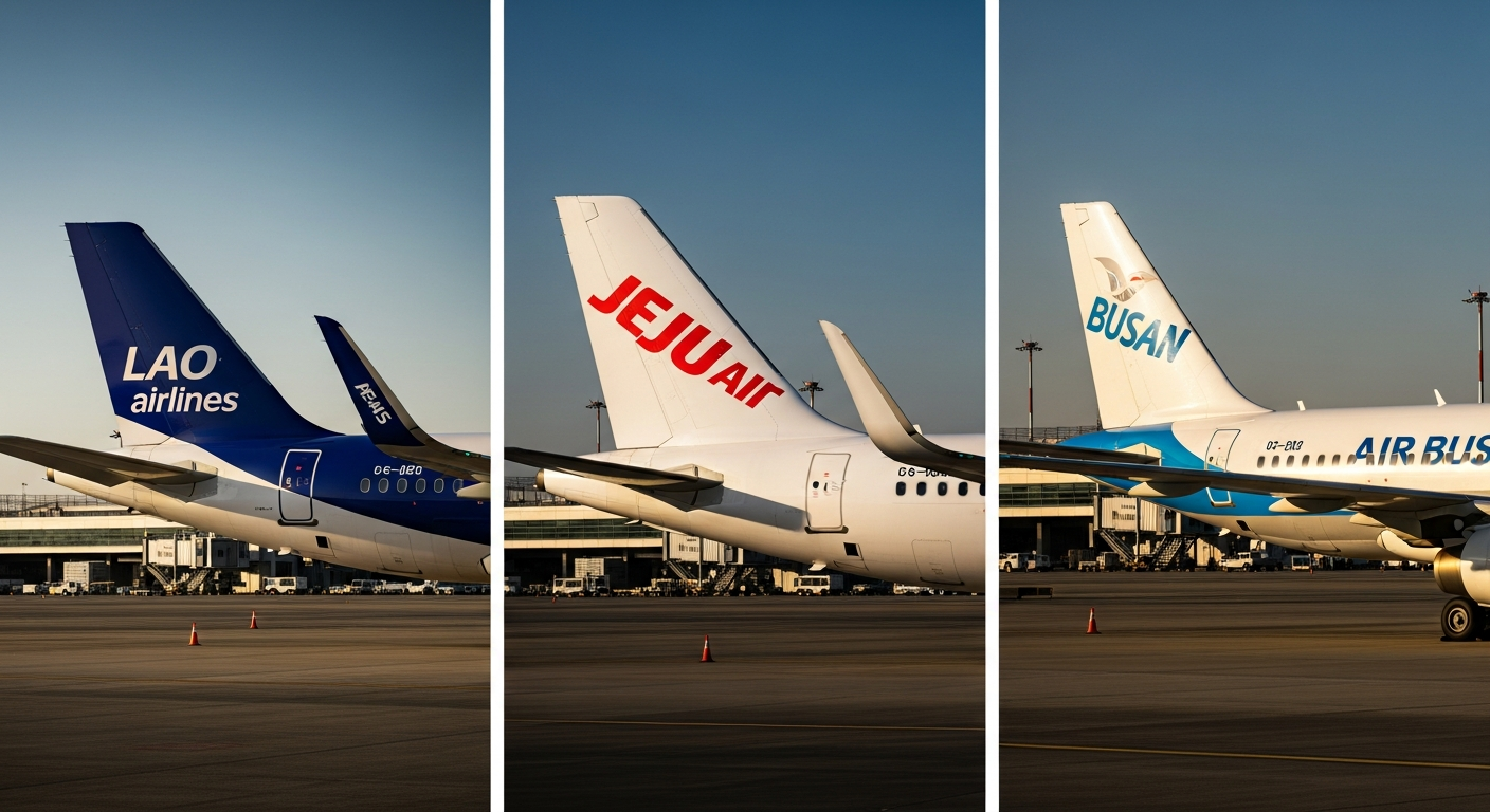 라오항공 제주항공 에어부산 비교
