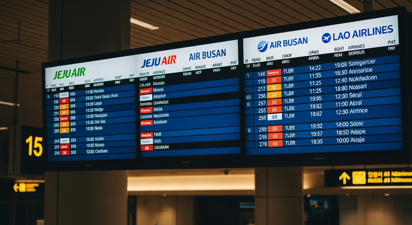 제주항공 에어부산 라오항공 스케줄