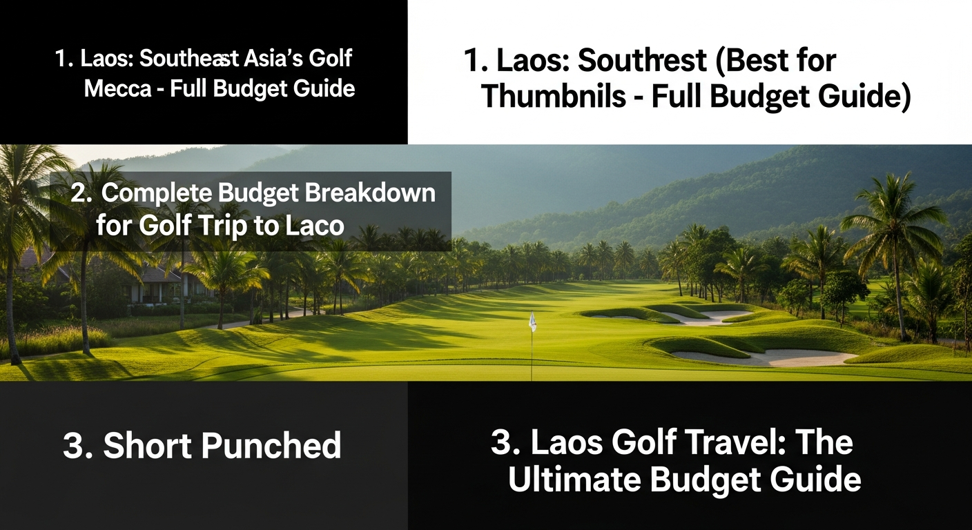 동남아 골프 성지 라오스 여행 예산 총정리