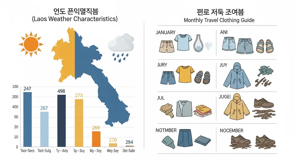 라오스 날씨 특징 및 월별 여행 옷차림 가이드