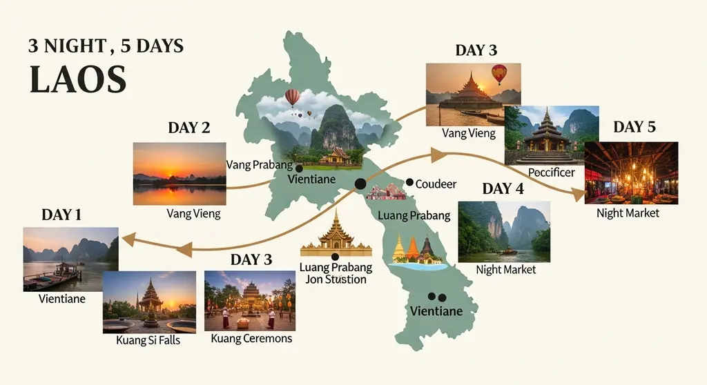 라오스 자유여행 코스 3박 5일 핵심 일정 추천