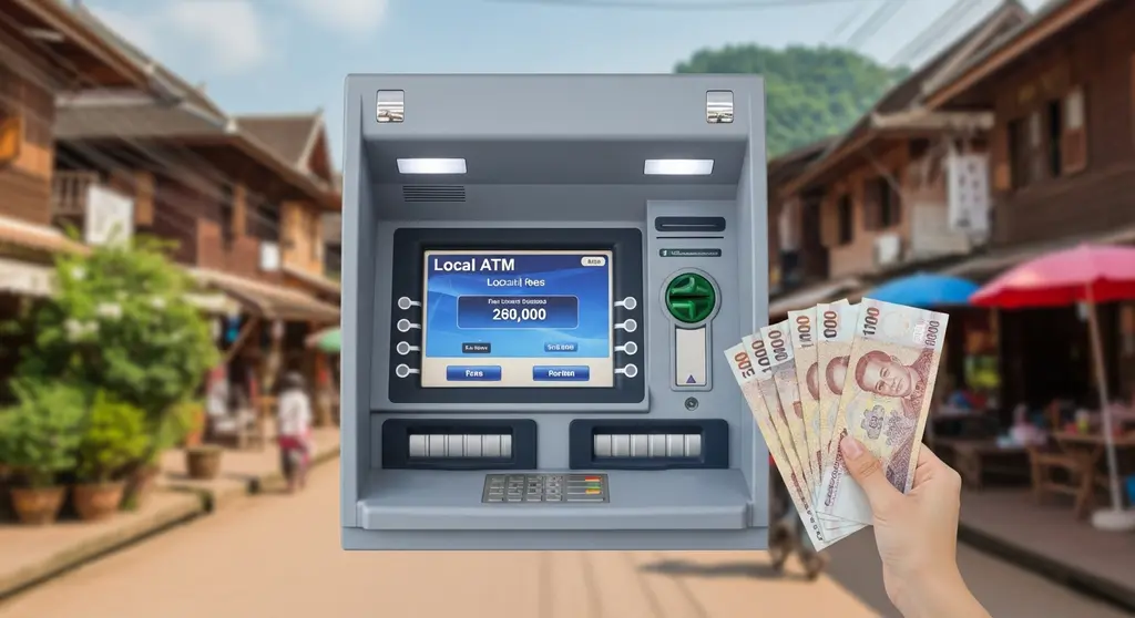 라오스자유여행 중 현지 ATM 수수료 확인