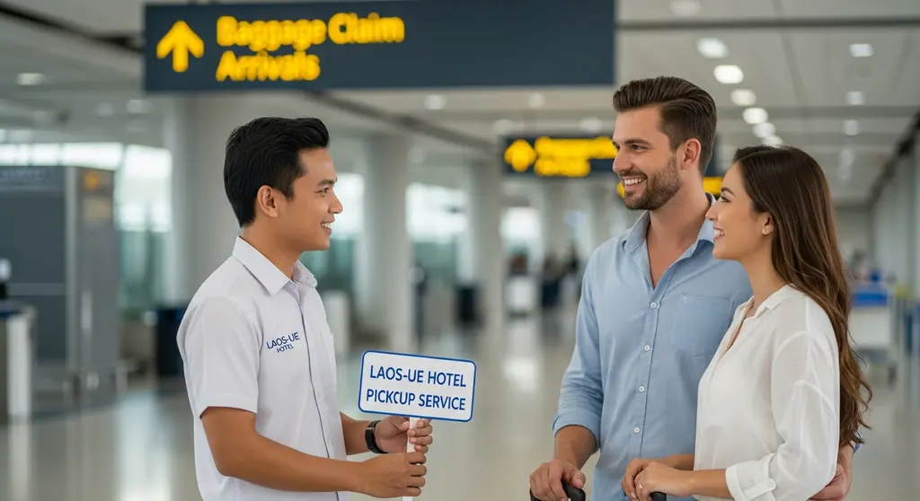 공항 바가지 없는 라오스유은호텔 픽업 서비스
