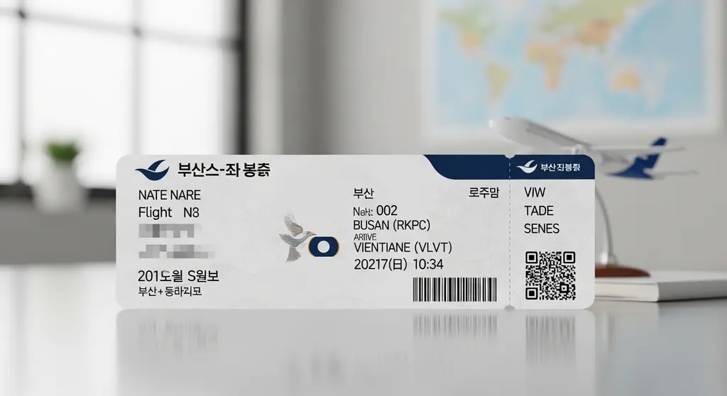 인천 대신 선택한 부산라오스항공권 비행기 티켓